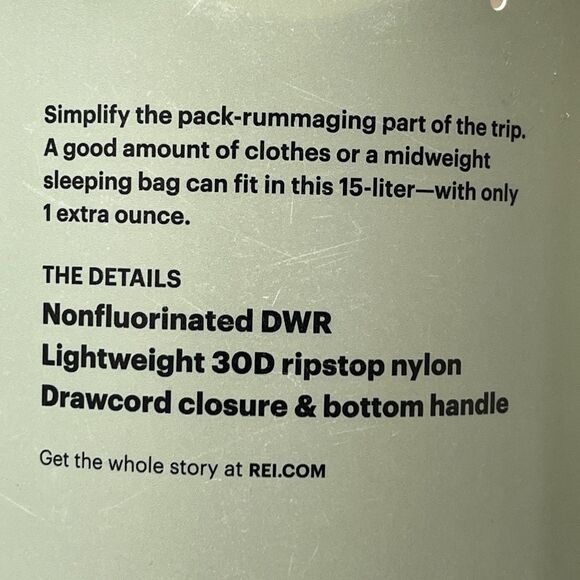 3 REI Lightweight Backpacking Stuff Sacks 15L 5L Camping Hiking 8x18 & 6x14 - Picture 5 of 8